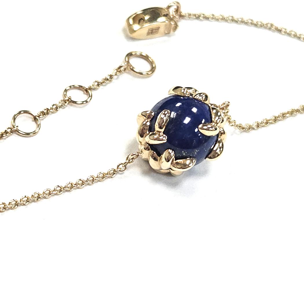 Bea Bongiasca 9 Karat Yellow Gold Lapis Lazuli Bead Bracelet