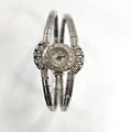 Lucien Piccard Antique Diamond Ladies Cocktail Watch 18 Karat White Gold, Circa 1950