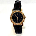 Bulgari Bvlgari 18k Yellow Gold Ladies Watch BB 26 GL Black Dial Date Swiss MDEB-0320