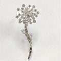 Oscar Heyman Platinum Diamond Floral Spray Brooch, 2.80 Carats Total Diamond Weight