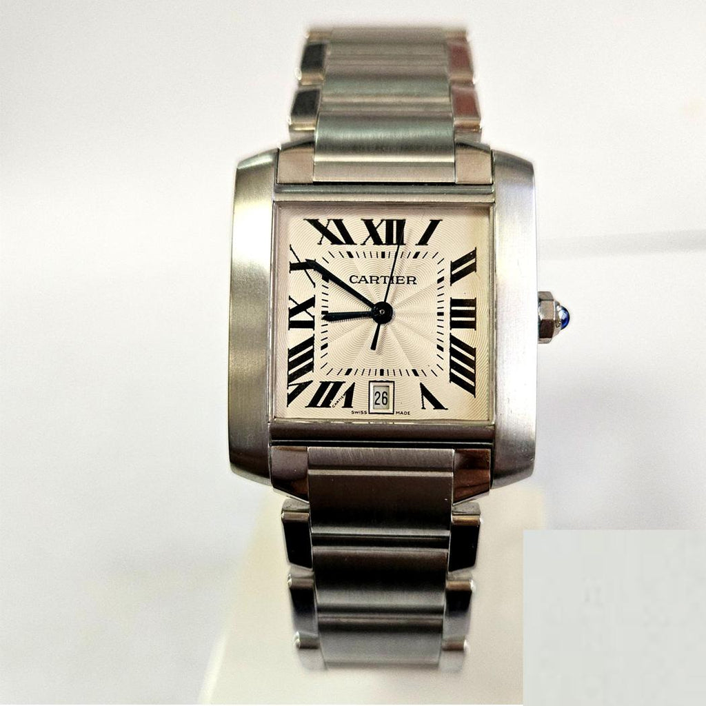 Cartier Tank Française Men’s Automatic Watch in Stainless Steel with Date, 28mm MD-EB0062