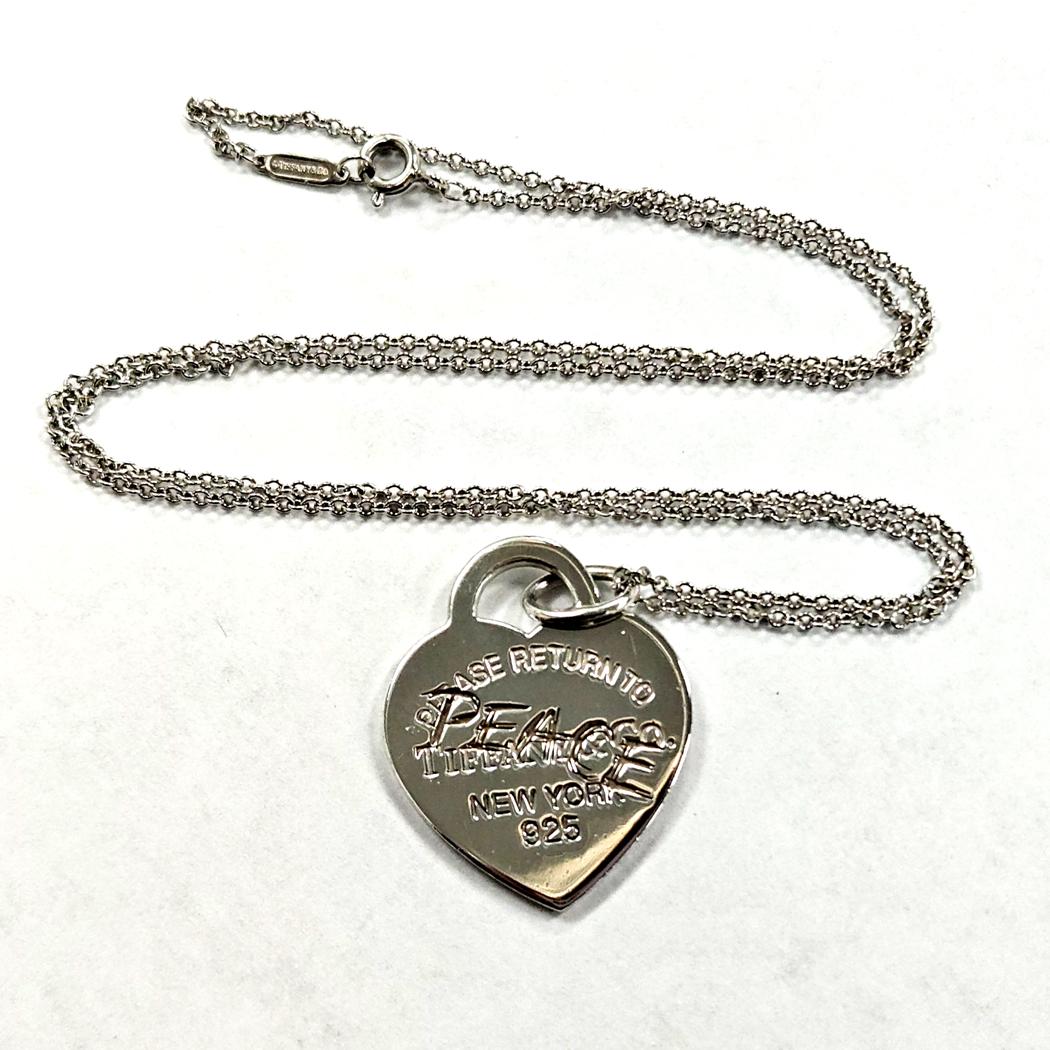 Tiffany & Co. Sterling Silver “Please Return to Tiffany” Heart Tag Pendant Necklace MD-EB-0251
