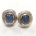 David Yurman Cabochon Chalcedony Albion Earrings – Sterling Silver & 14K Gold MD-EB-0007