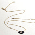 EFFY 14k Yellow Gold Evil Eye Necklace with Ebony, Diamonds & Black Onyx MD-EB-0024