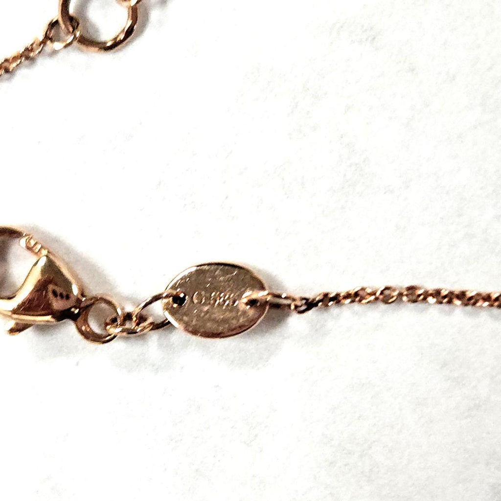 Links of London 14k Rose Gold Diamond Heart Station Necklace MD-EB-0148