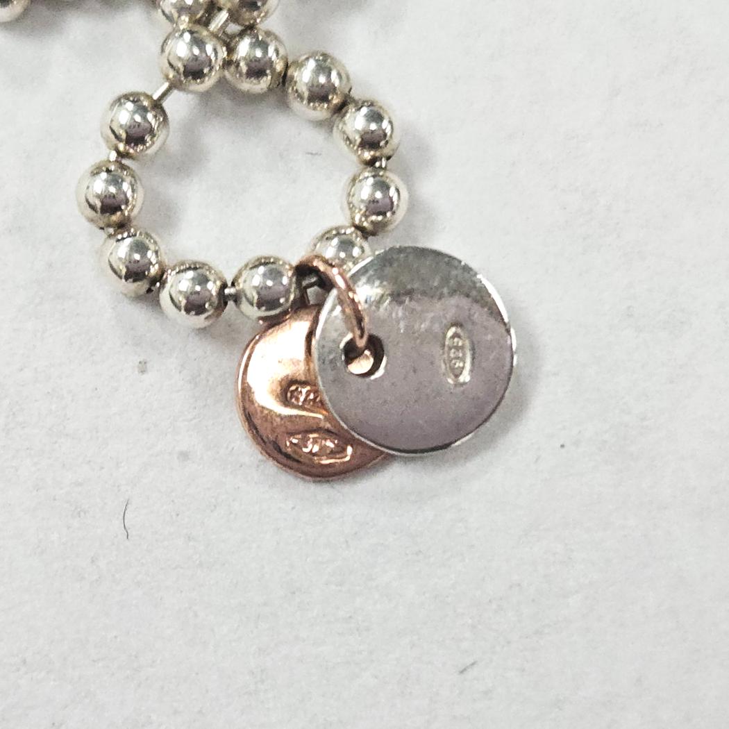Dodo by Pomellato Bollicine Sterling Silver & 9k Rose Gold Lariat Necklace MD-EB-0187