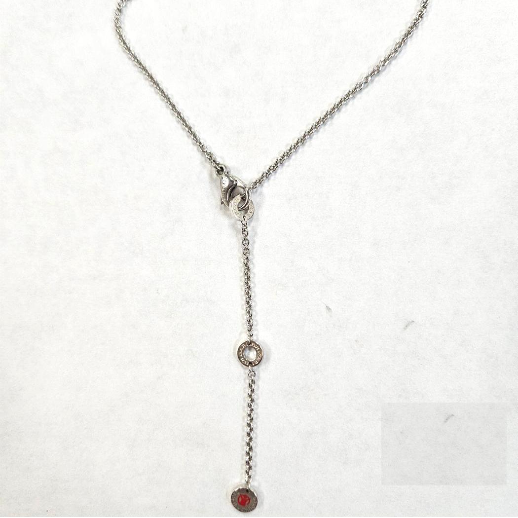 BVLGARI “Save the Children” Sterling Silver Chain Necklace – 18" – Adjustable  MD-EB-0193