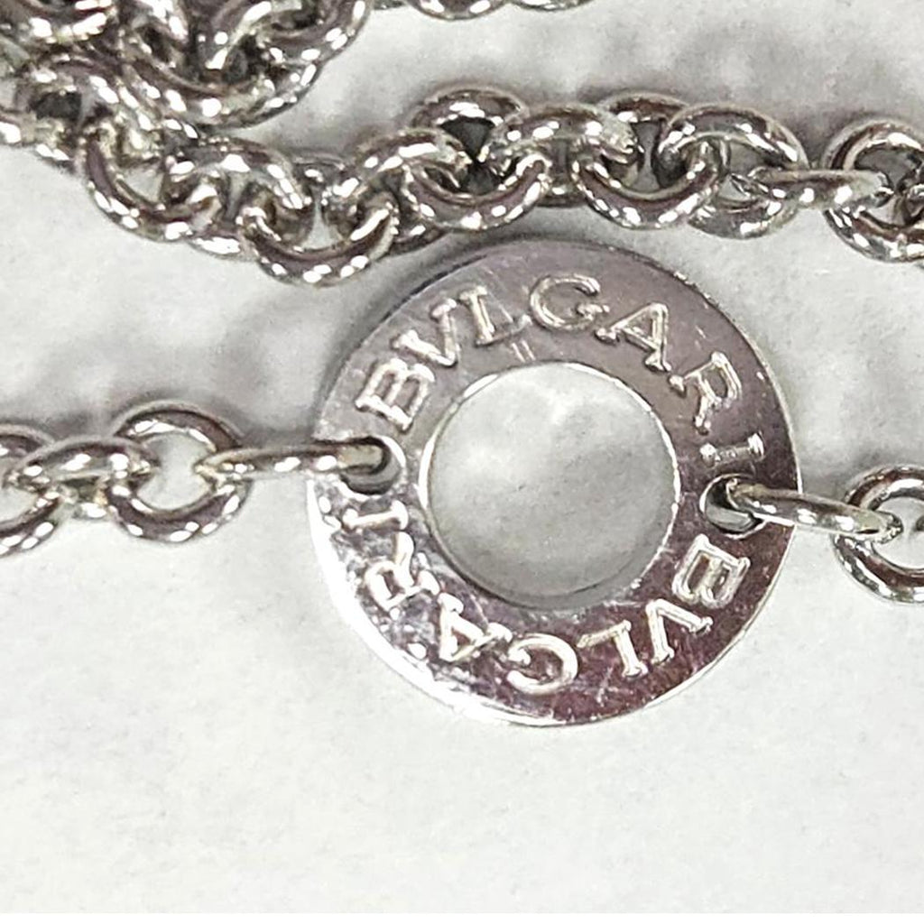 BVLGARI “Save the Children” Sterling Silver Chain Necklace – 18" – Adjustable  MD-EB-0193