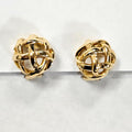 Angela Cummings 18kt Gold Woven Knot Earrings – Clip Backs -Circa 1987 MD-EB-0012