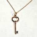 Tiffany & Co. 18Kt Rose Gold Key Pendant with Chain  Elegant and timeless  MD-EB-0267