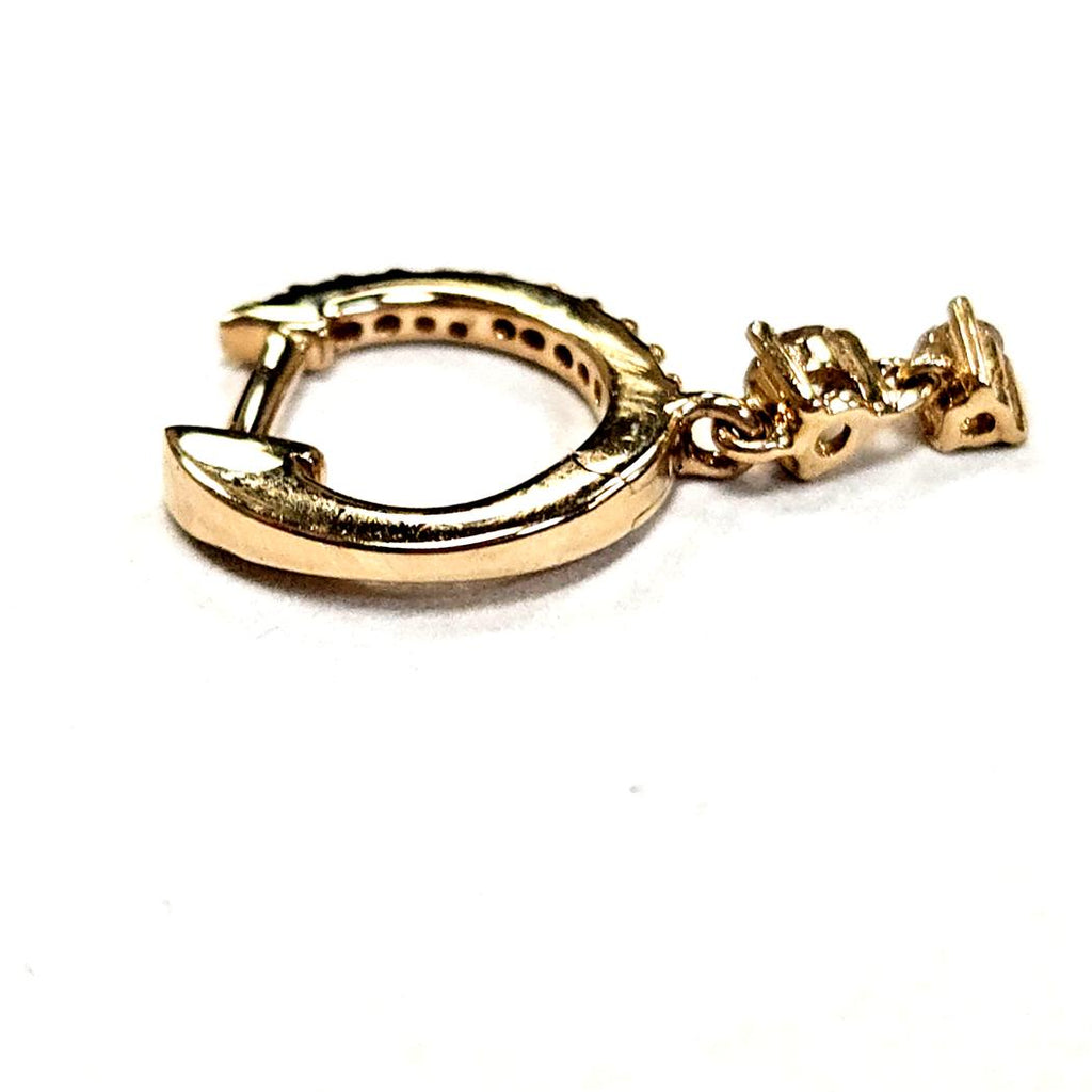 Diamond Eternity Double-Dangle Hoop Earring in 14kt Yellow Gold   MD-EB-0273