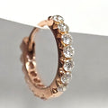 Maria Tash 18kt Rose Gold Invisible-Setting Diamond Eternity Mini Hoop   MD-EB-0274