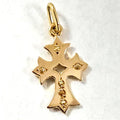 Natasha Zinko 18kt Yellow Gold Cross Pendant with Yellow Sapphires   MD-EB-0281