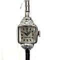 Vintage 1950s Omega Ladies 14K White Gold Diamond Wristwatch  MD-EB-0297
